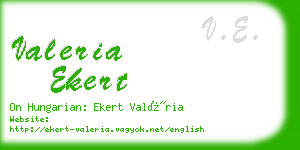 valeria ekert business card